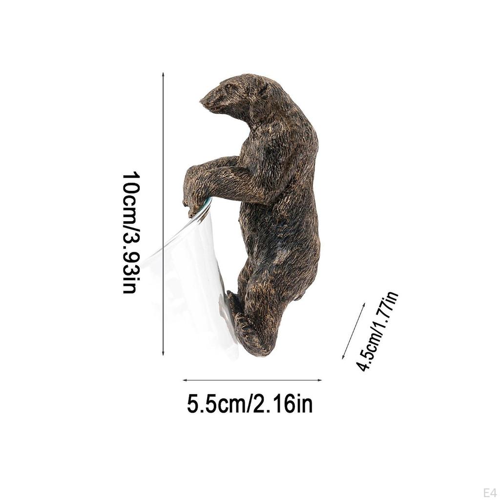 Bonsai Hanging Sculpture Animal Figurine Resin Cute Planter Pot Hanger Garden Statue for Home Office