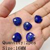 Natural Blue Lapis Lazuli Connector Charms Pendant Stone Warter Drop Teardrop Heart Pendants Charm For Jewelry Making Necklaces