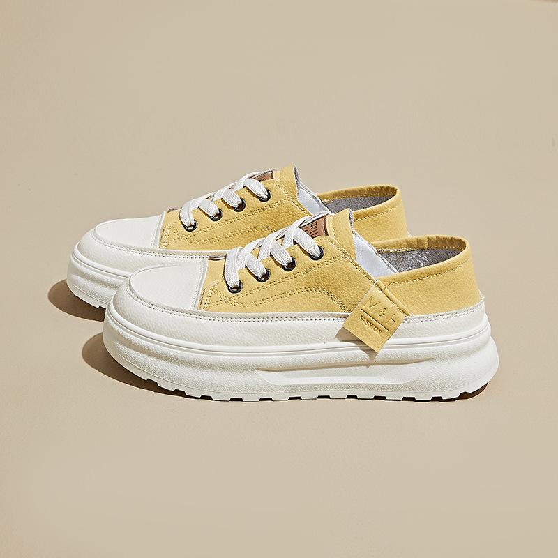 Two-wear White Shoes for Summer New Style of Female Students' Mesh Breathable Height-enhancing Casual Shoes
