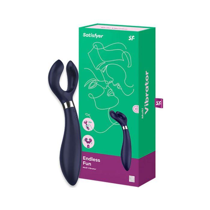 Sextoy - SATISFYER - Multifun 3 - Bleu Nuit - Silicone - Waterproof - Rechargeable