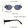 4PCS Oval Sunglasses Small Frame Retro Simple Small Round Metal Fashion Women's Sunglasses