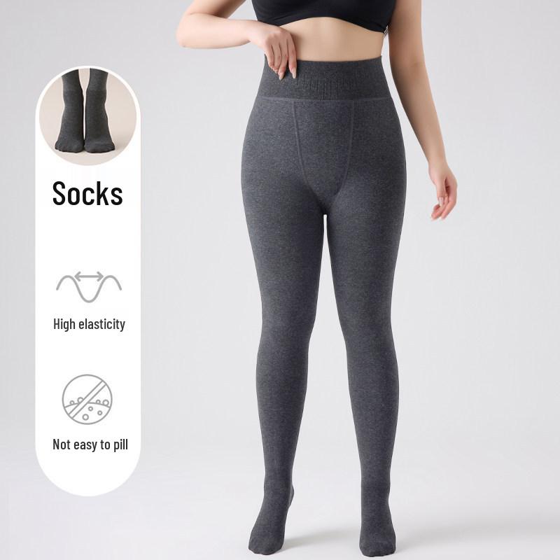 2025 Women's High-Waisted Slim-Fit Plus Size Winter Footed Leggings