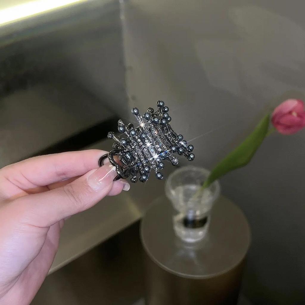 2024 Summer Rhinestone High Ponytail Claw Clip - Women's Updo Hairpin