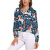 Camicia Colorata con Cavalli a Manica Lunga Camicie da Donna Cavalli Segreti Corse Camicie Vintage Top da Strada Femminili Primavera Estate