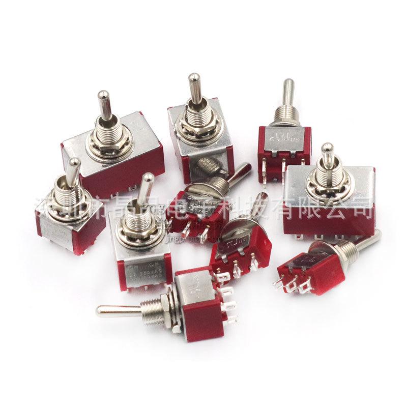 Dual Position Toggle Rocker Switch MTS-102: Self-Reset, 2/3/6 Pins