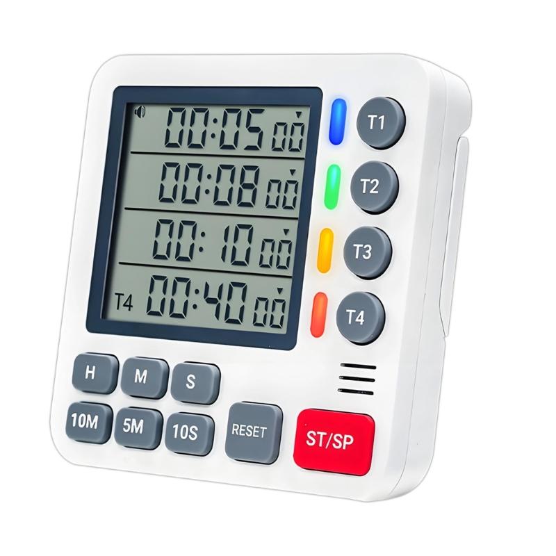Convenient 4 Group Countdowns Timers Lightweight Design For Easy Portability In Outdoor Activity And Experiments 1