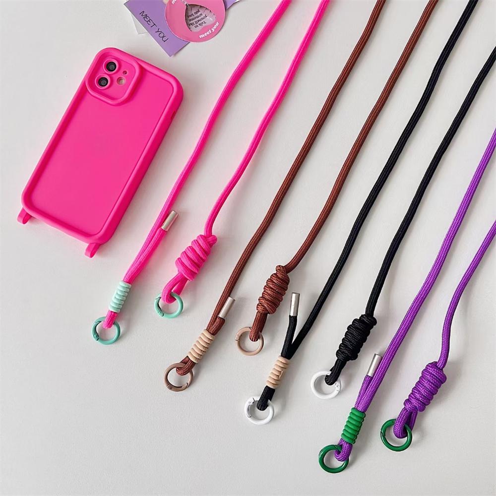 Adjustable Coloful Crossbody Lanyard Shoulder Straps Keychain Key Ring Braided Rope Gifts For Women Men Mobile Phone Accessorie