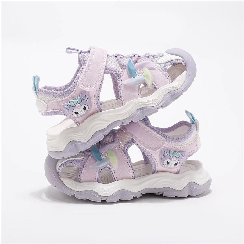 Girls' Fashion Versatile Casual Shoes Summer New Children's Princess Back Stream Sports Shoes Girls Bag Head Sandals