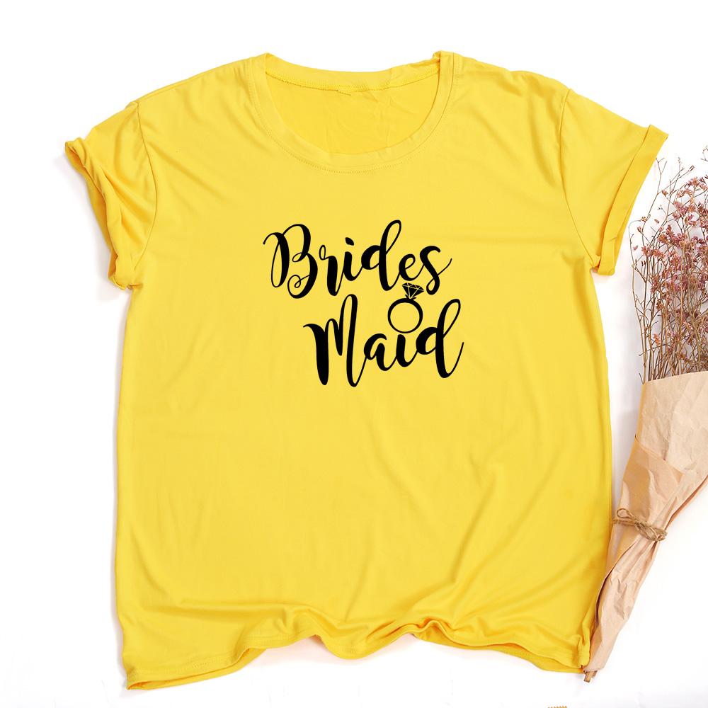 Bride Bachelorette Party Brides Team Maid Of Summer Women T Shirt Casual Wedding Female Tops