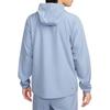 Nike Solid Color Hooded Long Sleeve Zip Jacket Men Jackets Blue FB7483-493