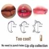 Titanium Steel Lip Stud Sticker: Trendy Fake Piercing Ring for Men & Women - Cool Disco Jewelry Accessory