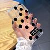 Black Polka Dots with Text lucency Phone Case for IPhone 14 15 16 13 12 11 17 Pro Max 12 13 Mini Soft Cover