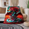 1pc Rose Print Blanket, Flannel Blanket, Soft Warm Throw Blanket Nap Blanket For Couch Sofa Office Bed Camping Travel