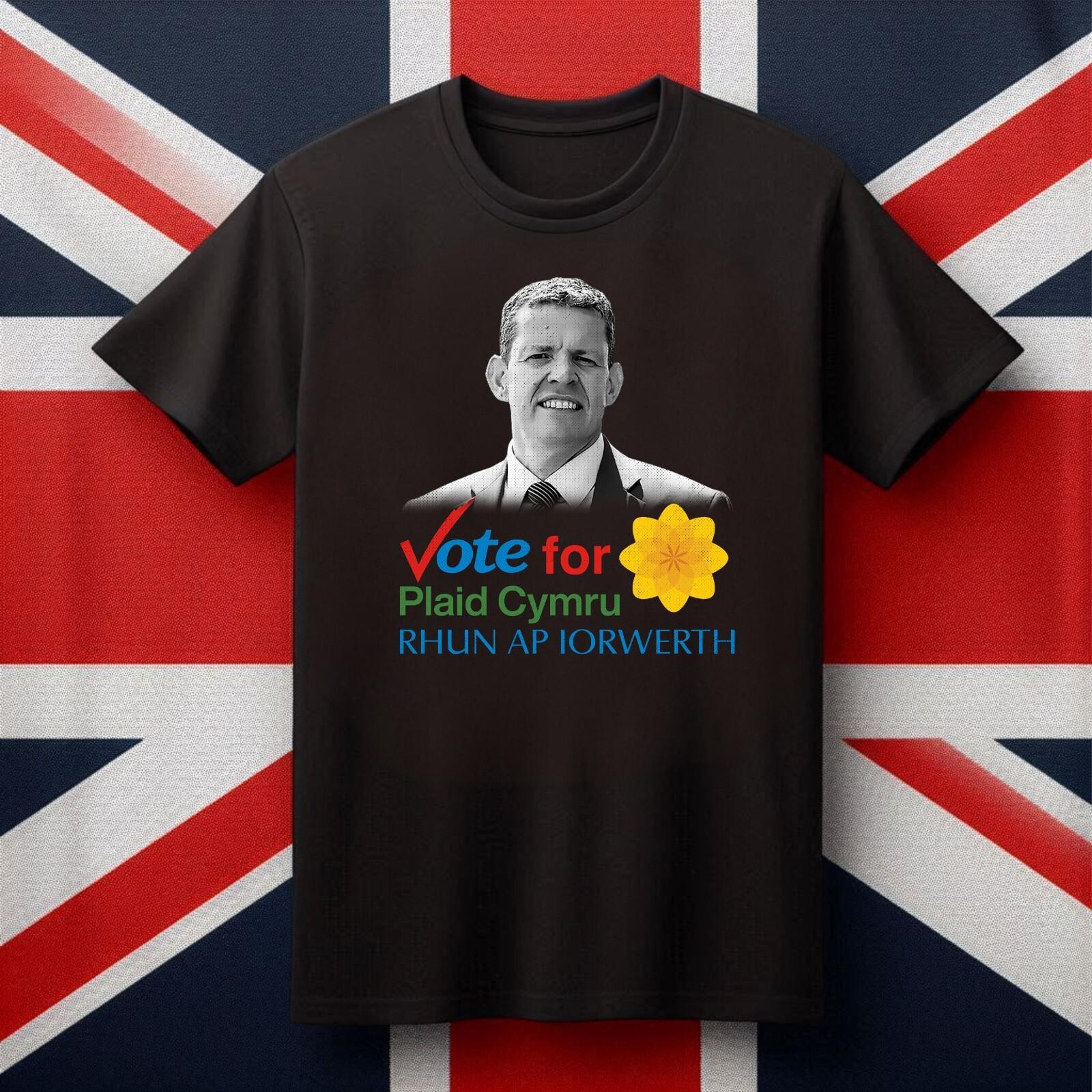 Vote For Rhun Ap Lorwerth T-Shirt, Plaid Cymru Party Tee, UK Elections 2024 Top S разноцветный