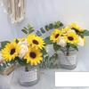 25Pcs/set Sunflower Soap Flower Head Bouquet Gift Box Decor with Soap Flower DIY Wedding Christmas Home