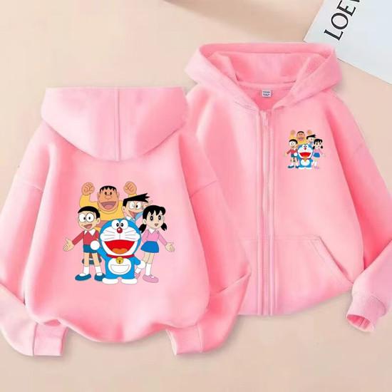 Kinder Rosa Cardigan Sweatshirt 3-12 Jahre Mädchen Junge Hoodie Reißverschluss Stil Beliebt Anime Schönes Mädchen Sport Lässig Mode Kleidung