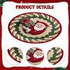 3D Christmas Rug Round Decorative Padded Carpet in Soft Velvet Material Featured Optical Design