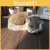 Cat Sleeping Realistic Plush Fur Animal Toy Home Decor Props Photography