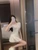 2023 Women's Slim Fit Ice Silk Knit Polo Shirt In White - Summer Short-Sleeved Top