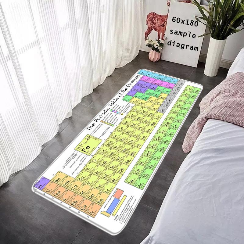 Entrance Doormat Periodic Table of Elements Rug Hallway Carpet Living Room Rugs Foot Carpets Floor Mats Non-slip Home Decoration