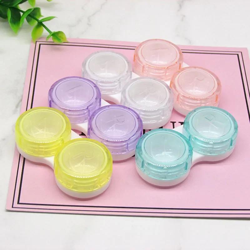 1pc Contact Lens Case Container Accessories Contact Lens Box Contact Lenses Tweezers Suction Stick Eyes Care Tool Kit Case