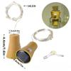 Wholesale Solar Wine Bottle Stopper String Lights Courtyard Mini Fairy Lights Copper Wire Button Battery Lights Christmas Decorative Copper Wire Lamps