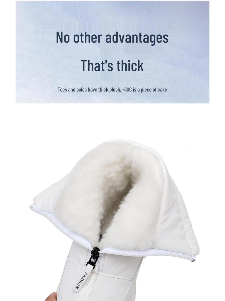 Women's Winter Snow Boots - Thick Plus Velvet, Waterproof, Cold-Resistant To -40°F, Non-Slip.