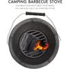Cast Iron Hibachi Grill, 20cm Outdoor Portable Charcoal BBQ Stove, Mini Japanese Tabletop Grilling Tool for Camping Picnic Mountaineering Outdoor