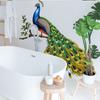 Tj3031 Creative Green Peacock Branch Bronzing Wall Sticker Decoration Children'S Room Living Room Bedroom Background Self-Adhesive Sticker