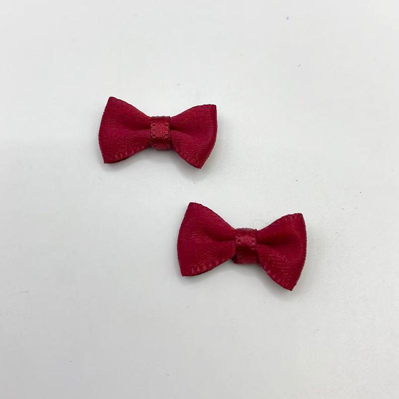 2cm Handmade Mini Cotton Bows for DIY Clothing & Doll Accessories