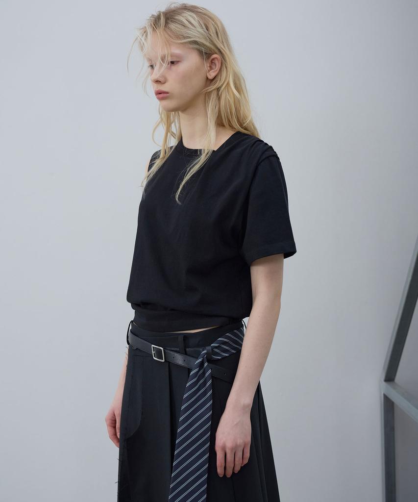 LCDC™ Asymmetric Sleeve Top (Black)