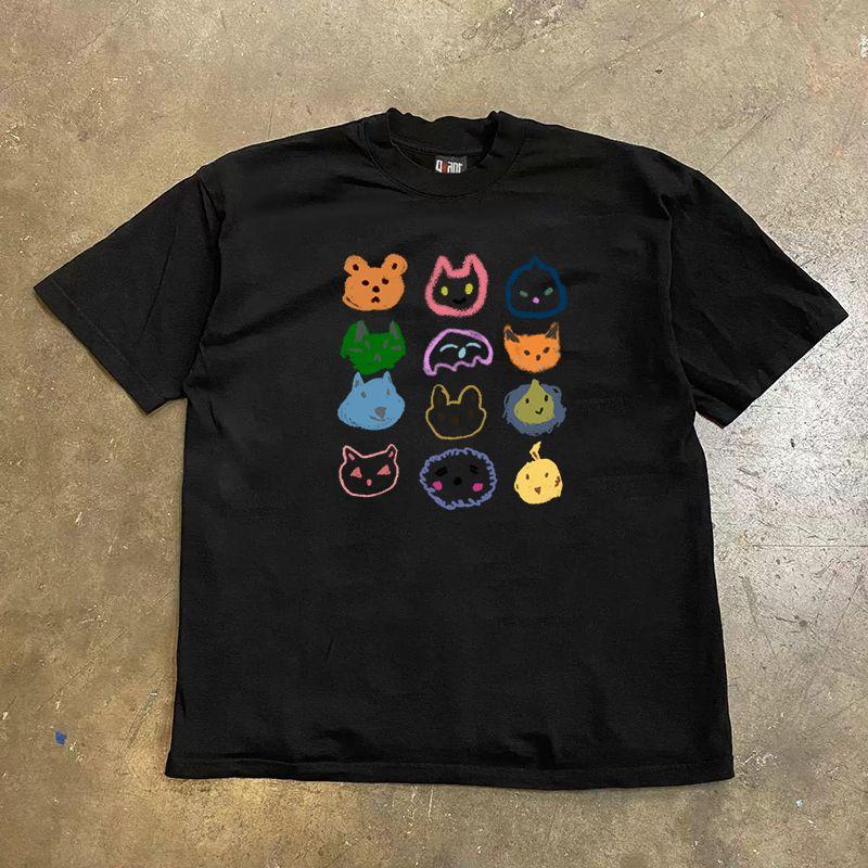 

Make Money for Charity 260G Heavy Weight Pure Cotton! Creative Simple Print Harajuku Style Oversize Trendy Easiest for Match Black L [260g Heavy weight pure cotton]]