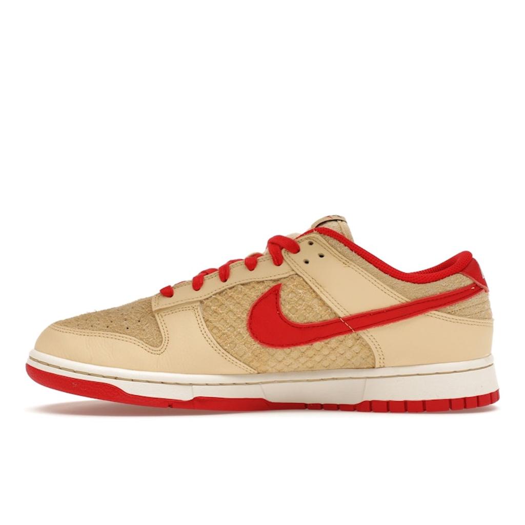 Nike Dunk Low Strawberry Waffle Men Sneakers Tan Pale-Vanilla University-Red HJ9100-294