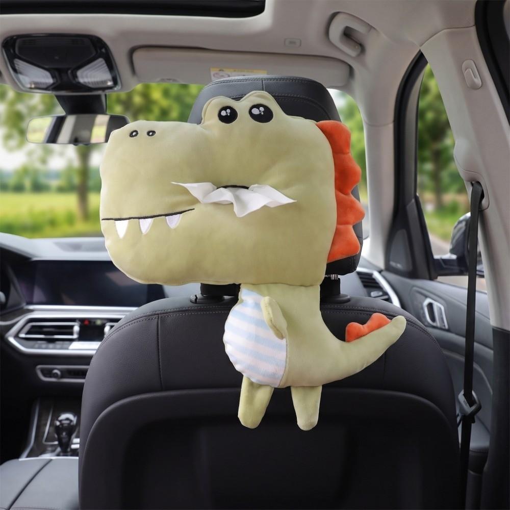 Plush Hanging Car Backrest Tissue Holder Private Car Cute Decorative Storage Pouch