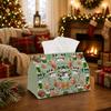 1pc Festive Cozy Christmas Tissue Box - Snowman Cocoa Mug Stocking Napkin Storage Box, Suitable for Rolls/facial Tissues/single Sheets,available for C