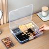 Clear Plastic Compartment Makeup Organizer Box Dustproof Jewelry Hair Accessories Desktop Storage Case