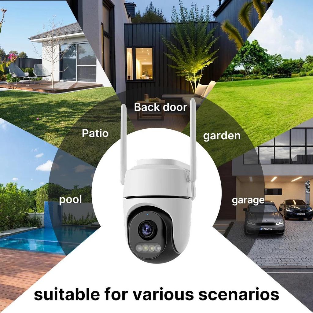 iCSee Single-Lens WiFi Home Camera: 360° Full-Color Night Vision for Smart Wireless Security
