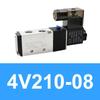 Pneumatic Electric Solenoid Valve 5 Way 2 Position Control Air Gas Magnetic 4V110-06 4V210-08 4V310-10 4V410-15 DC12V 24V AC220V Ventilation Valves 4