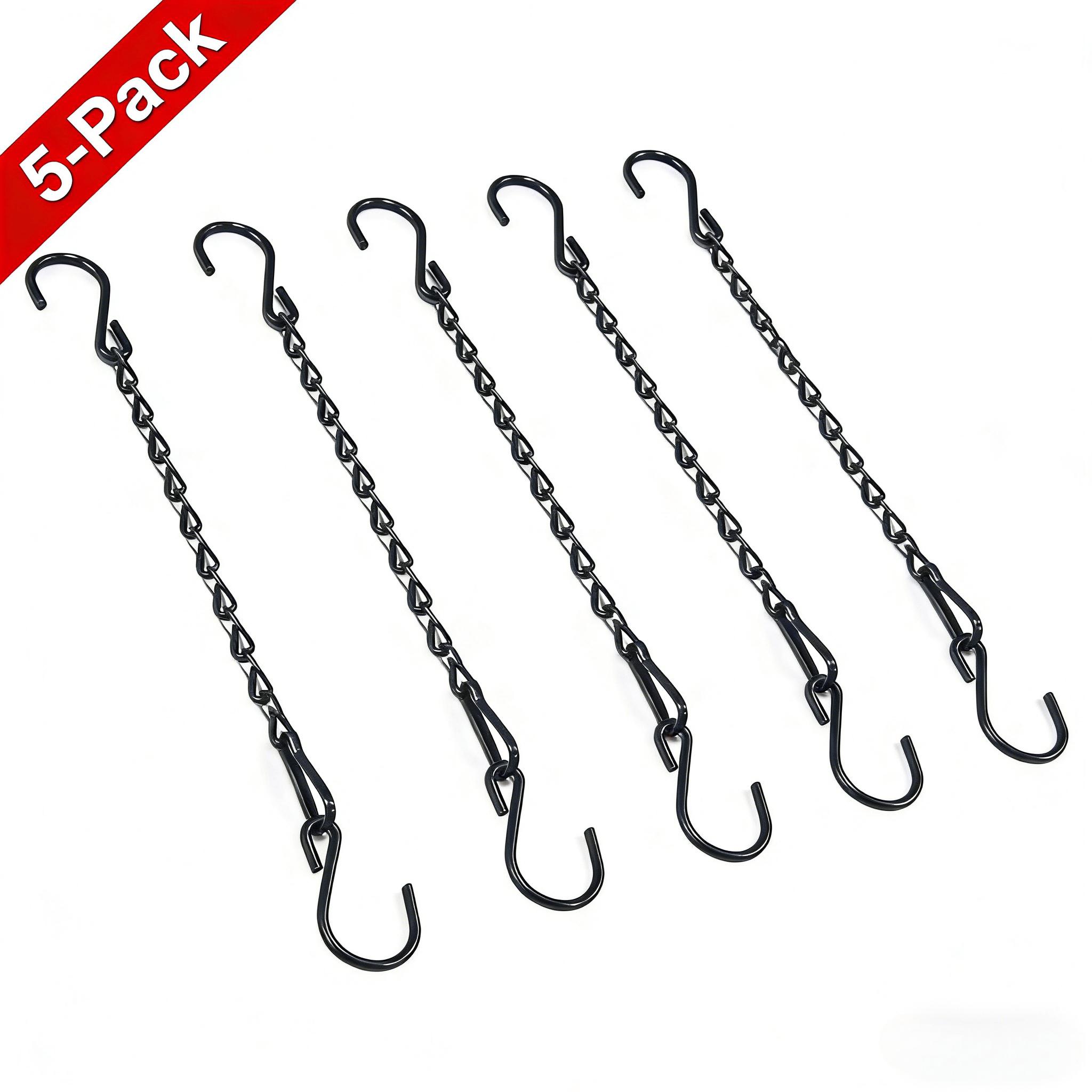 

Durable Metal Hanging Chains with S Hooks, Perfect for Bird Feeders, Signs & Decor, Widely Used for Indoor and Outdoor Hanging