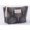 Large Capacity Canvas Wash Bag Fabric Zipper Coin Purse Convenient Travel Storage Bag