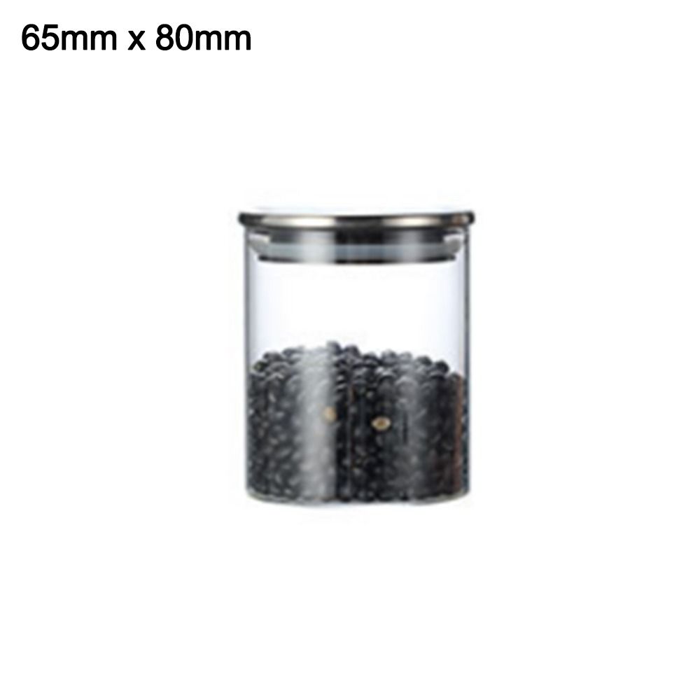 With Stainless Steel Lid Sealed Can Transparent Coffee Bar Station Organizer  Kitchen Supplies