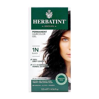 Gel de coloration permanente pour cheveux 1N Noir, 4,56 fl oz