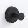 Stainless Steel No-Drill Suction Cup Wall Hook for Coats & Hats - Black