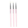 3pcs Fine Detail Fine Detail Nail Brush Professional Rhinestone Handle Nail Art Dotting Liner Brush Delicate Nail Art Brush