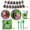 The Wizard of Oz Wicked Birth Date Celebration Theme Decorations Balloons Banner Cups Plates Backdrop Present Pouch Infant Shower Supply
