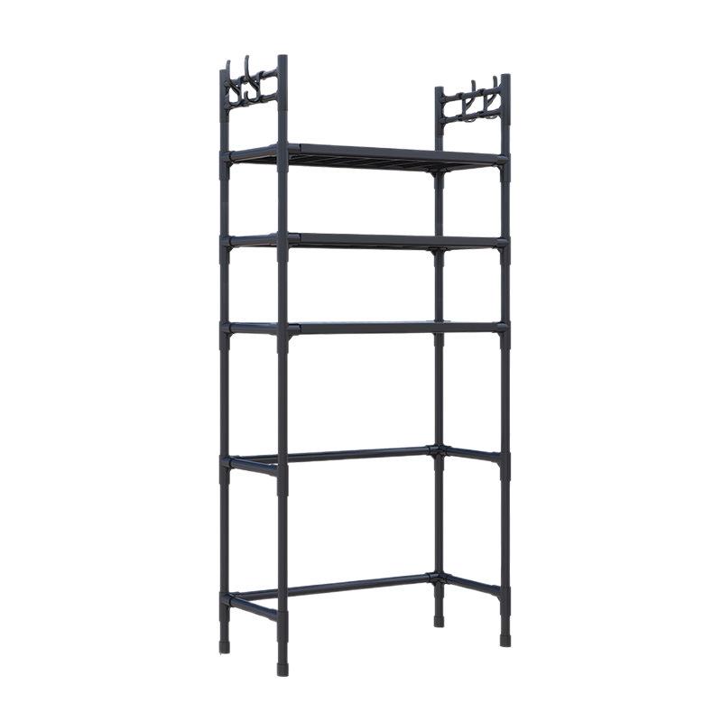 Multi-functional Floor-standing Large Capacity Storage Rack: Space-saving, Punch-free, Thickened Design for Household Laundry Rooms.