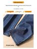 Spring 2026 Women's High-Waisted Slimming Velvet Embroidered Jeans - Wide-Leg, Casual, Straight Fit
