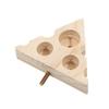 Pet Bird Parrot Wood Foraging Platform Stand Rack Triangle/Square Chewing Bites Intelligence Feeders Natural Stand For Parrots