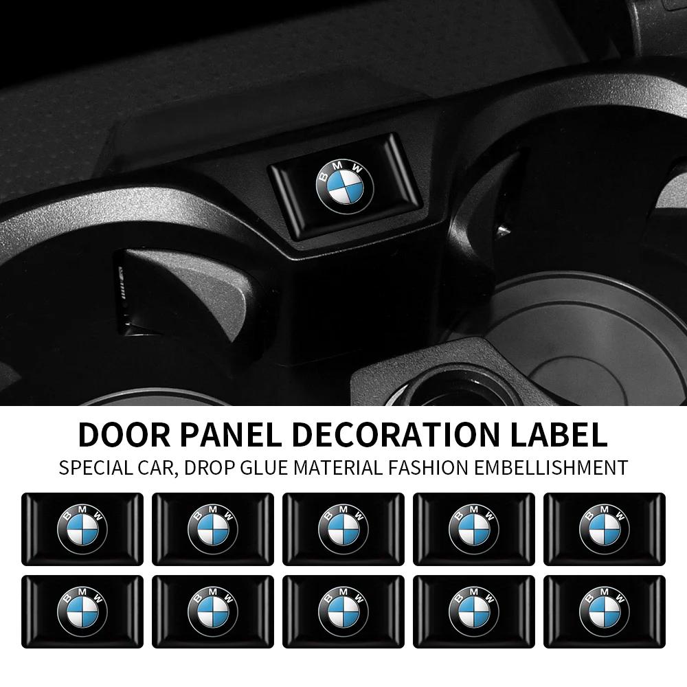 10Pcs Car Styling 3D Emblem Epoxy Decoration Stickers For Bmw M Performance Alpina X1 X3 X4 E87 E36 E46 E90 E39 F10 F16 X6 M3