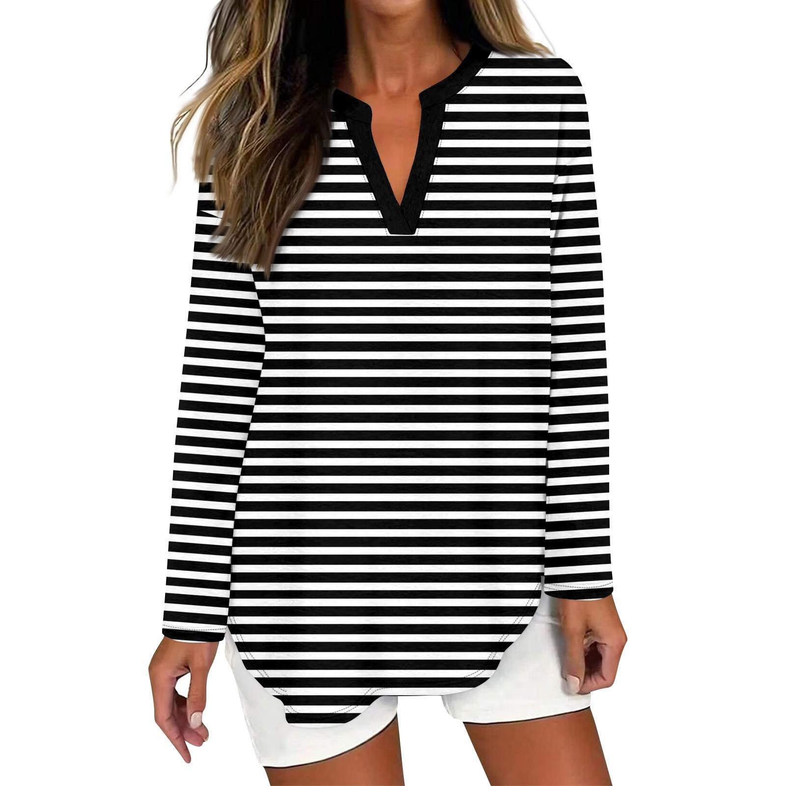 

Женская футболка с принтом, длинный рукав, повседневная, выходного дня, модная, базовая, с V-образным вырезом, изогнутым подолом, стандартный топ XL белый